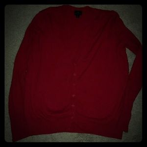 Worthington Red Cardigan Sweater